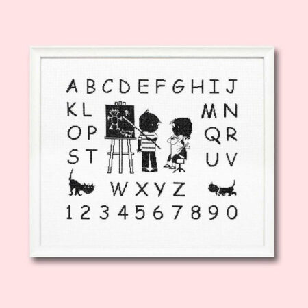 borduurpakket - ABC - illustratie Fiep Westendorp - alfabet letterlap