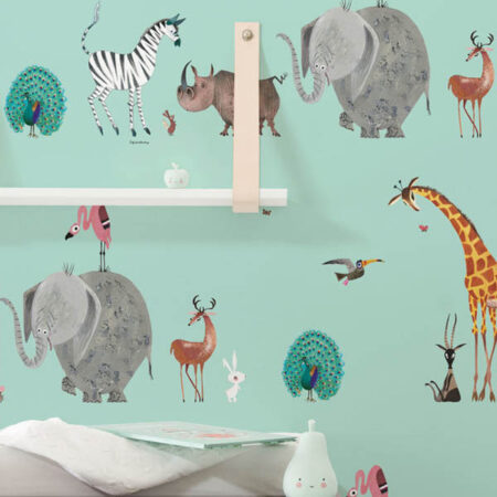 behang - dierenmix - mint - fiep westendorp - kek amsterdam