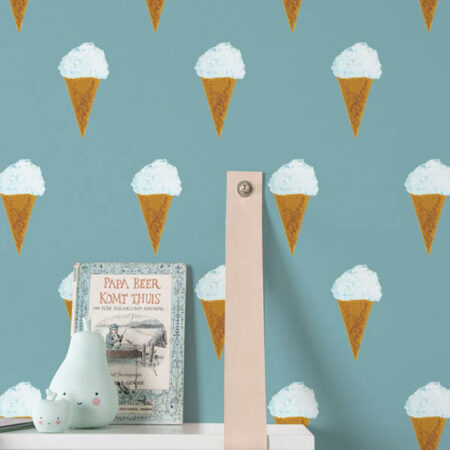 behang -ijsjes - petrol - fiep westendorp - kek amsterdam