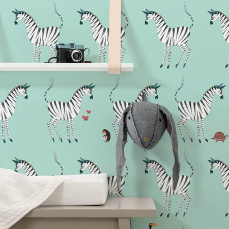 behang - zebra - mint - fiep westendorp - kek amsterdam