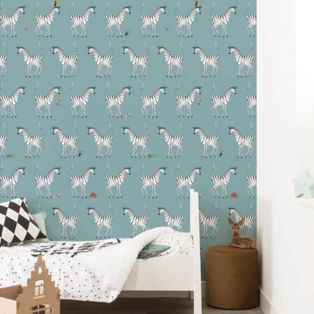 behang - zebra - petrol - fiep westendorp - kek amsterdam