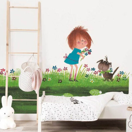 fotobehang - bloemen plukken - fiep westendorp - floddertje - kek amsterdam