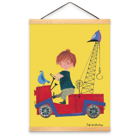poster - kraanwagen - geel - fiep westendorp - mtday