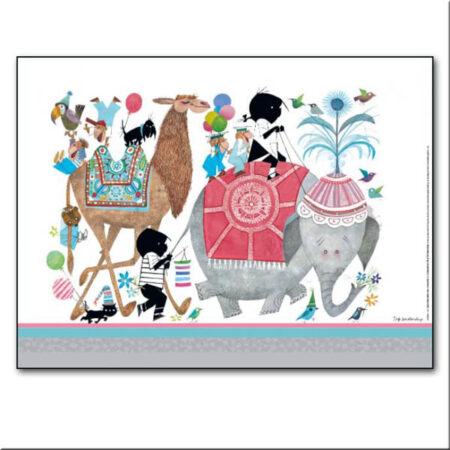 Poster Olifant en kameel
