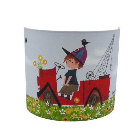 wandlamp - rode kraanwagen - pluk van de petteflet - fiep westendorp - designed 4 kids