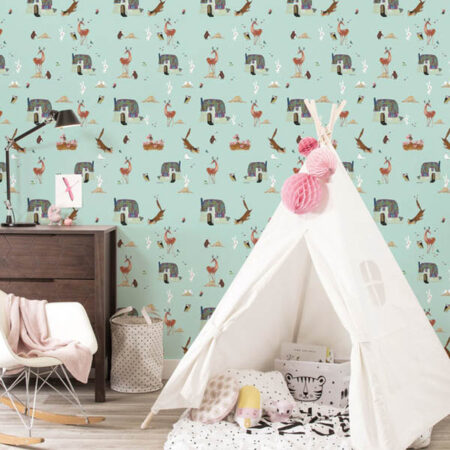 behang - bosdieren - mint - fiep westendorp - kek amsterdam