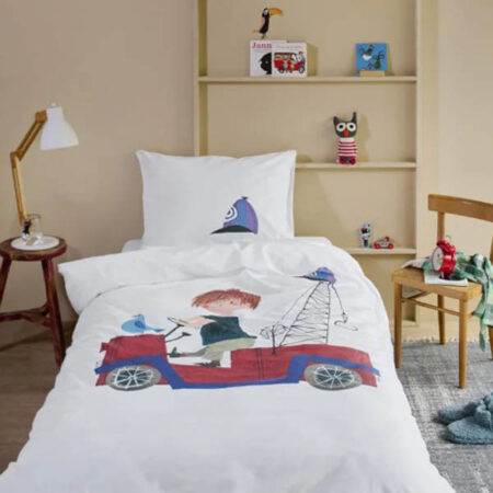 kinderdekbedovertrek rondjes rijden kraanwagen fiep westendorp beddinghouse