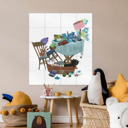 pim en pom onder de tafel ixxi wanddecoratie fiep westendorp