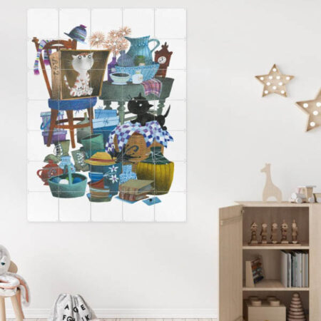 pim en pom zijn op de televisie ixxi wanddecoratie fiep westendorp